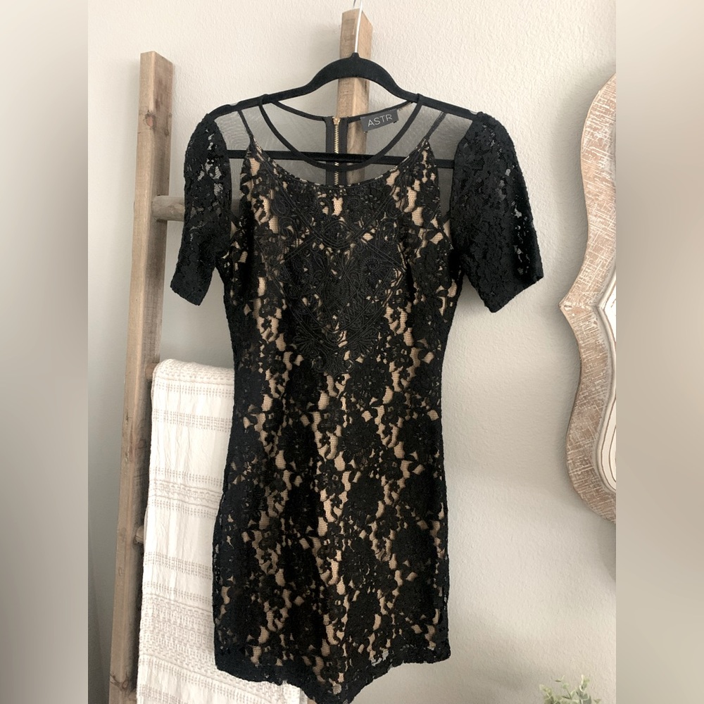 Black Lace ASTR Mini Dress